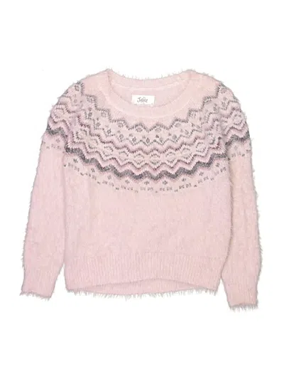 Pre-owned Justice Kids' Pullover Sweater In Pink