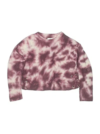 Pre-owned Justice Kids' Pullover Sweater In Purple