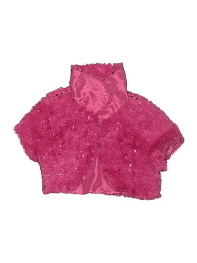 Pre-owned Justice Kids' Raincoat In Pink