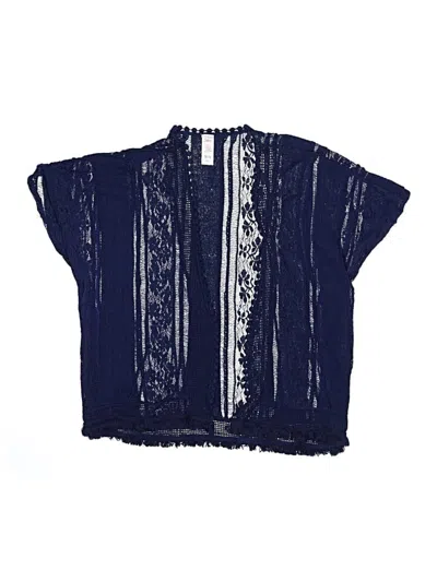 Pre-owned Justice Kids' Short Sleeve Blouse In Blue