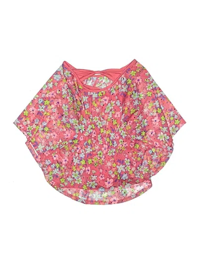 Pre-owned Justice Kids' Short Sleeve Blouse In Pink