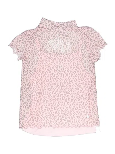 Pre-owned Justice Kids' Short Sleeve Blouse In Pink