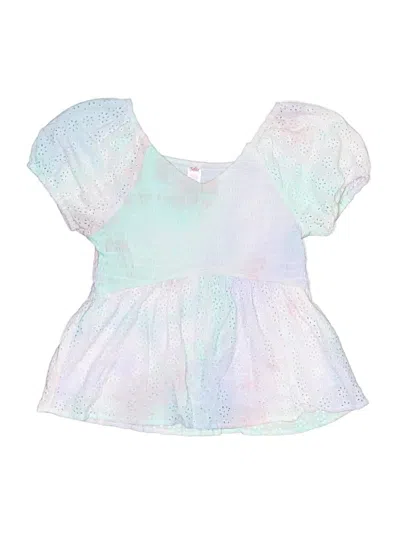 Pre-owned Justice Kids' Short Sleeve Blouse In Silver