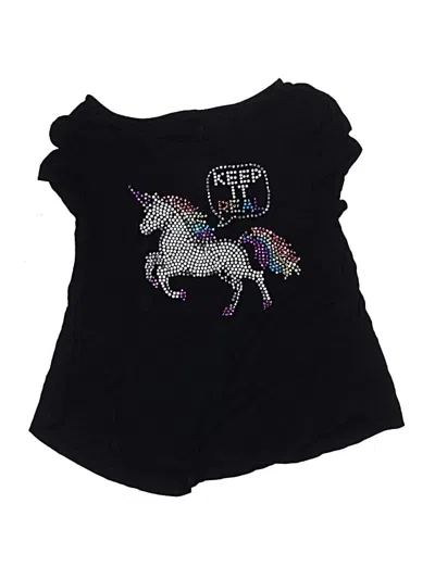Pre-owned Justice Kids' Short Sleeve T-shirt In Black