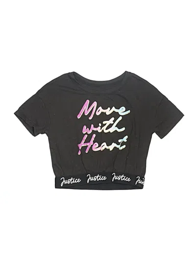 Pre-owned Justice Kids' Short Sleeve T-shirt In Black