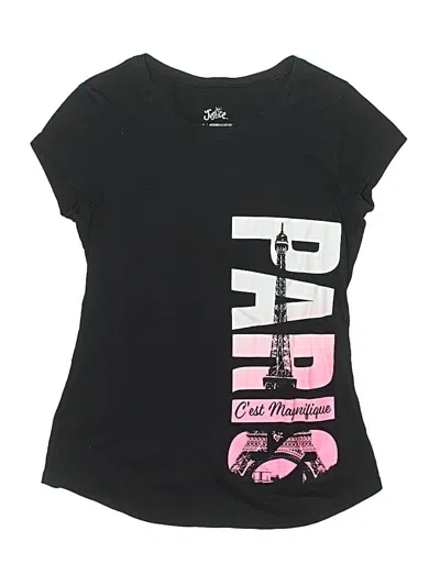 Pre-owned Justice Kids' Short Sleeve T-shirt In Black