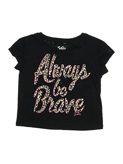 Pre-owned Justice Kids' Short Sleeve T-shirt In Black