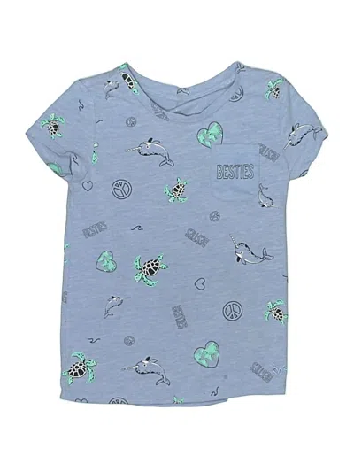 Pre-owned Justice Kids' Short Sleeve T-shirt In Blue