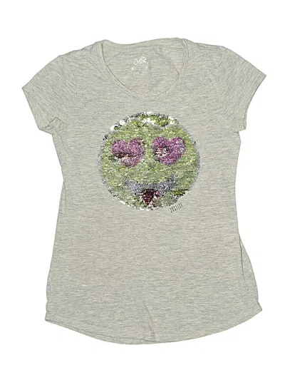 Pre-owned Justice Kids' Short Sleeve T-shirt In Gray