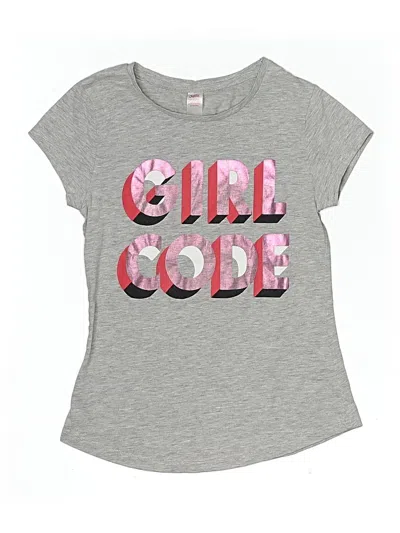 Pre-owned Justice Kids' Short Sleeve T-shirt In Gray