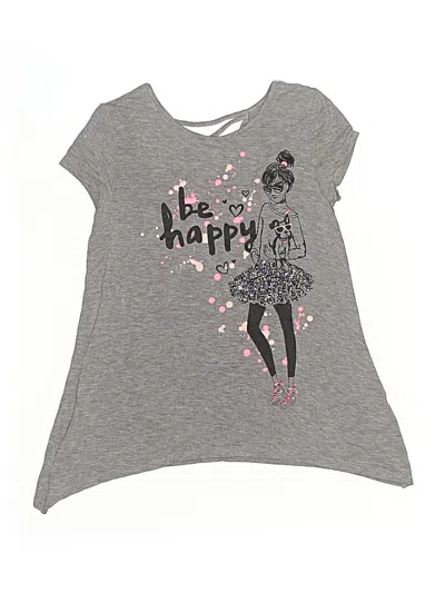 Pre-owned Justice Kids' Short Sleeve T-shirt In Gray