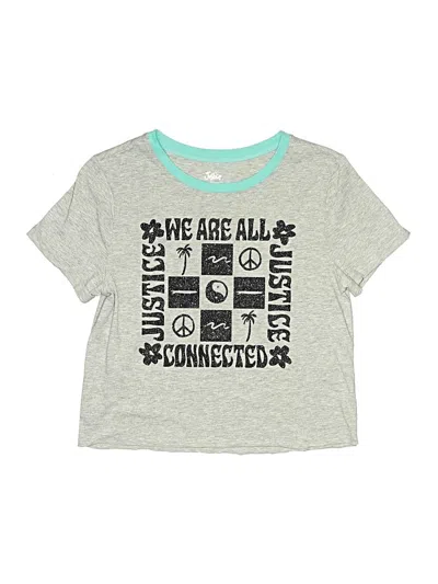 Pre-owned Justice Kids' Short Sleeve T-shirt In Gray