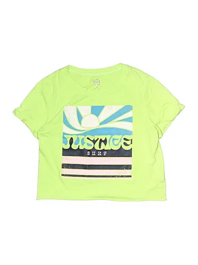 Pre-owned Justice Kids' Short Sleeve T-shirt In Green