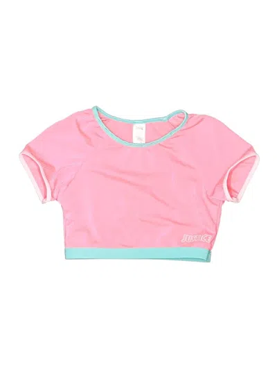 Pre-owned Justice Kids' Short Sleeve T-shirt In Pink