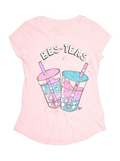 Pre-owned Justice Kids' Short Sleeve T-shirt In Pink