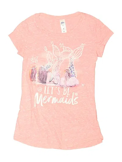 Pre-owned Justice Kids' Short Sleeve T-shirt In Pink