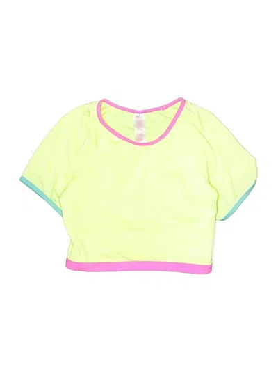 Pre-owned Justice Kids' Short Sleeve T-shirt In Yellow