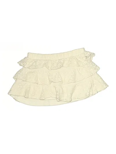 Pre-owned Justice Kids' Skirt In Ivory
