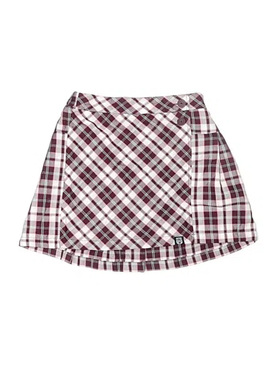 Pre-owned Justice Kids' Skort In Burgundy