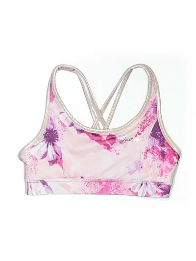 Pre-owned Justice Kids' Sleeveless Top Pink Halter Neckline Tops