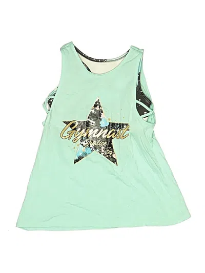 Pre-owned Justice Kids' Sleeveless T-shirt In Green