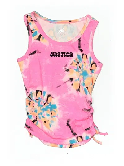 Pre-owned Justice Kids' Sleeveless T-shirt In Pink
