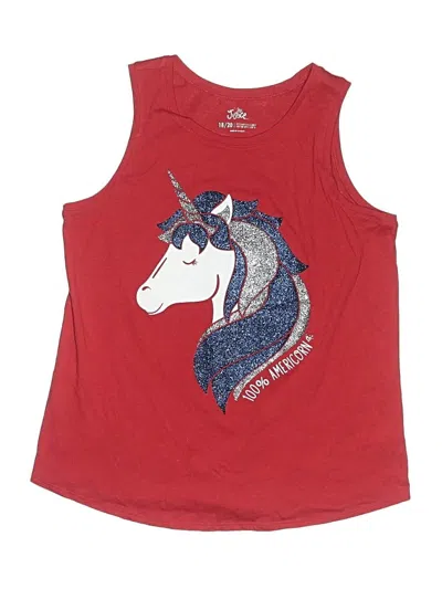 Pre-owned Justice Kids' Sleeveless T-shirt In Red