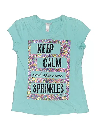 Pre-owned Justice Kids' Sleeveless T-shirt In Teal