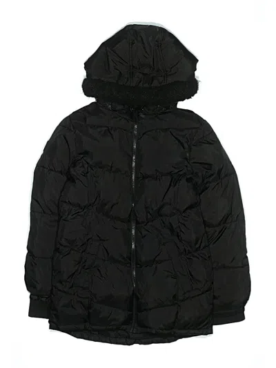 Pre-owned Justice Kids' Snow Jacket In Black