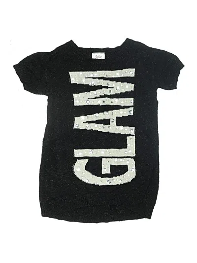 Pre-owned Justice Kids' Sweater Vest In Black