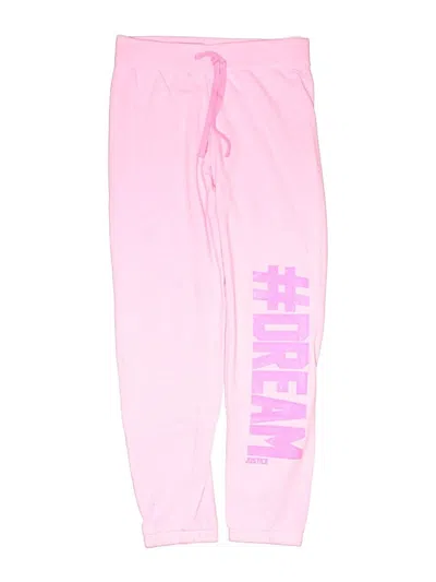 Pre-owned Justice Kids' Sweatpants In Pink