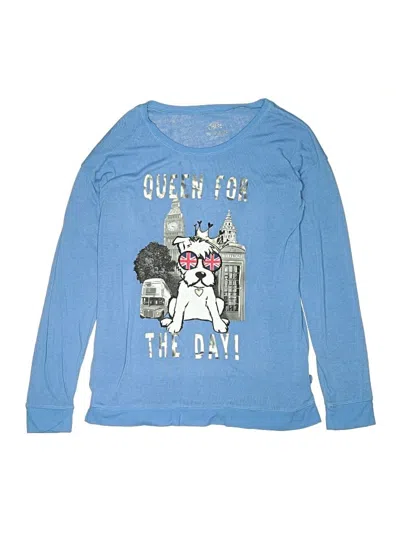 Pre-owned Justice Kids' Sweatshirt In Blue