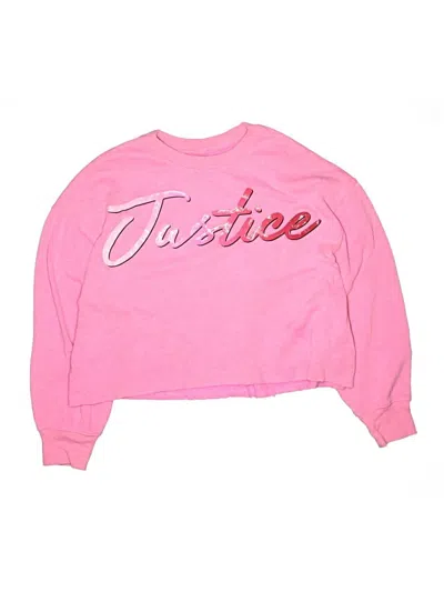 Pre-owned Justice Kids' Sweatshirt In Pink