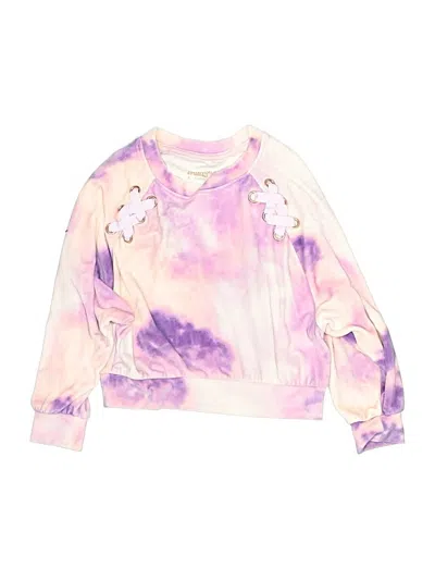 Pre-owned Justice Kids' Sweatshirt In Pink