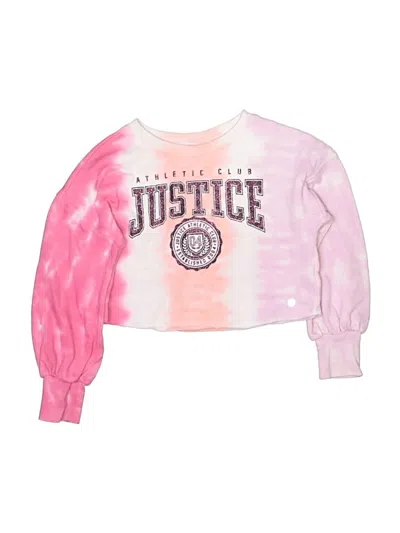 Pre-owned Justice Kids' Sweatshirt In Pink