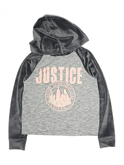 Pre-owned Justice Kids' Sweatshirt In Silver