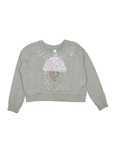 Pre-owned Justice Kids' Sweatshirt In Silver
