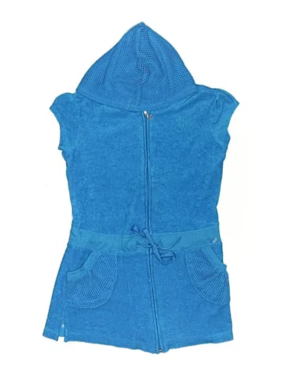 Pre-owned Justice Kids' Swimsuit Cover Up In Blue