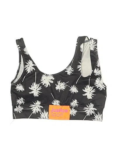 Pre-owned Justice Kids' Tank Top Black Halter Neckline Tops