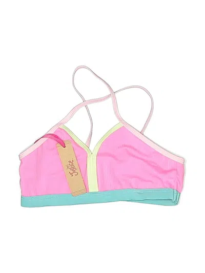 Pre-owned Justice Kids' Tank Top Pink Halter Neckline Tops