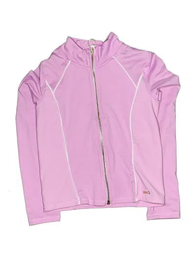 Pre-owned Justice Kids' Track Jacket In Pink