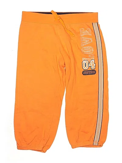 Pre-owned Justice Kids' Track Pants In Orange