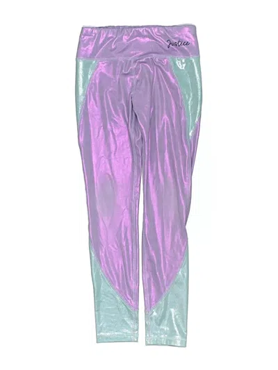 Pre-owned Justice Kids' Track Pants In Purple