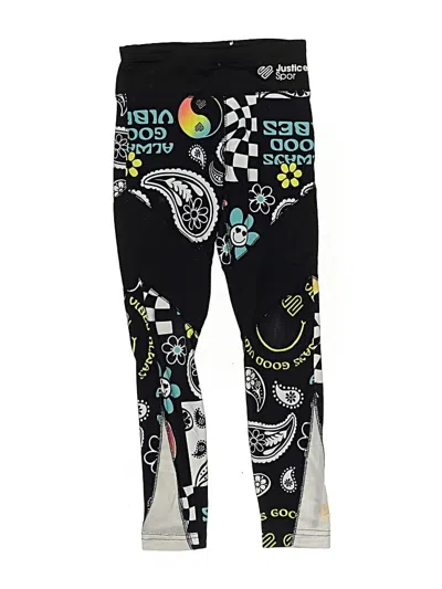 Pre-owned Justice Kids' Yoga Pants In Black