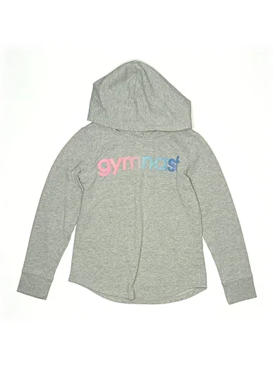 Pre-owned Justice Kids' Zip Up Hoodie In Gray