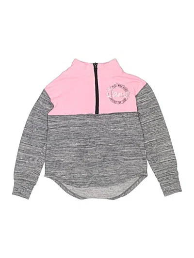 Pre-owned Justice Kids' Zip Up Hoodie In Pink