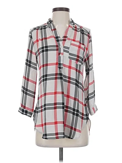 Pre-owned Justify 3/4 Sleeve Blouse In Gray