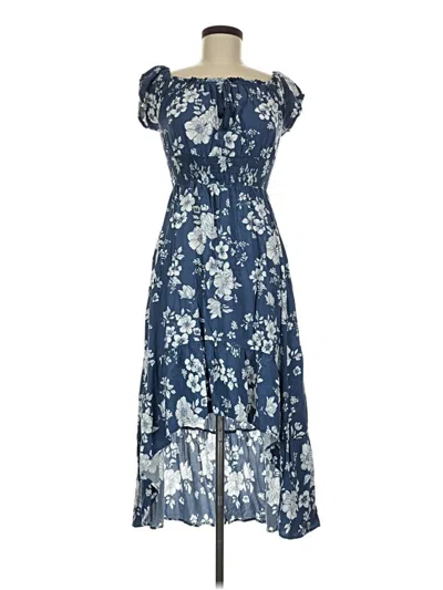 Pre-owned Justify Casual Dress In Blue