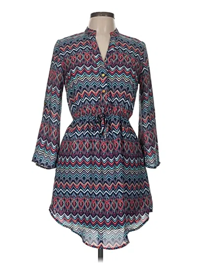 Pre-owned Justify Casual Dress In Blue
