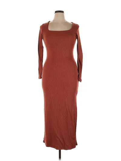 Pre-owned Justify Casual Dress In Brown